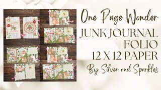 One Page Wonder Tutorial Number 50! Junk Journal Folio using 12x12 Paper #onepagewonder
