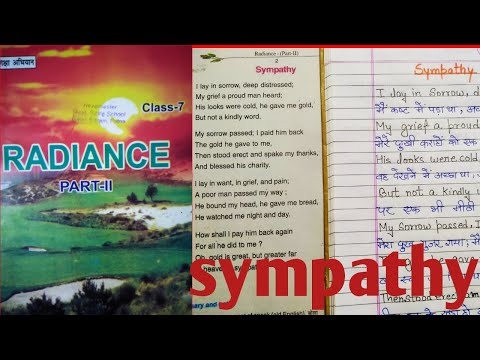 Sympathy...English...Radiance...Class 7..poem...bihar board....chapter 1...with meaning