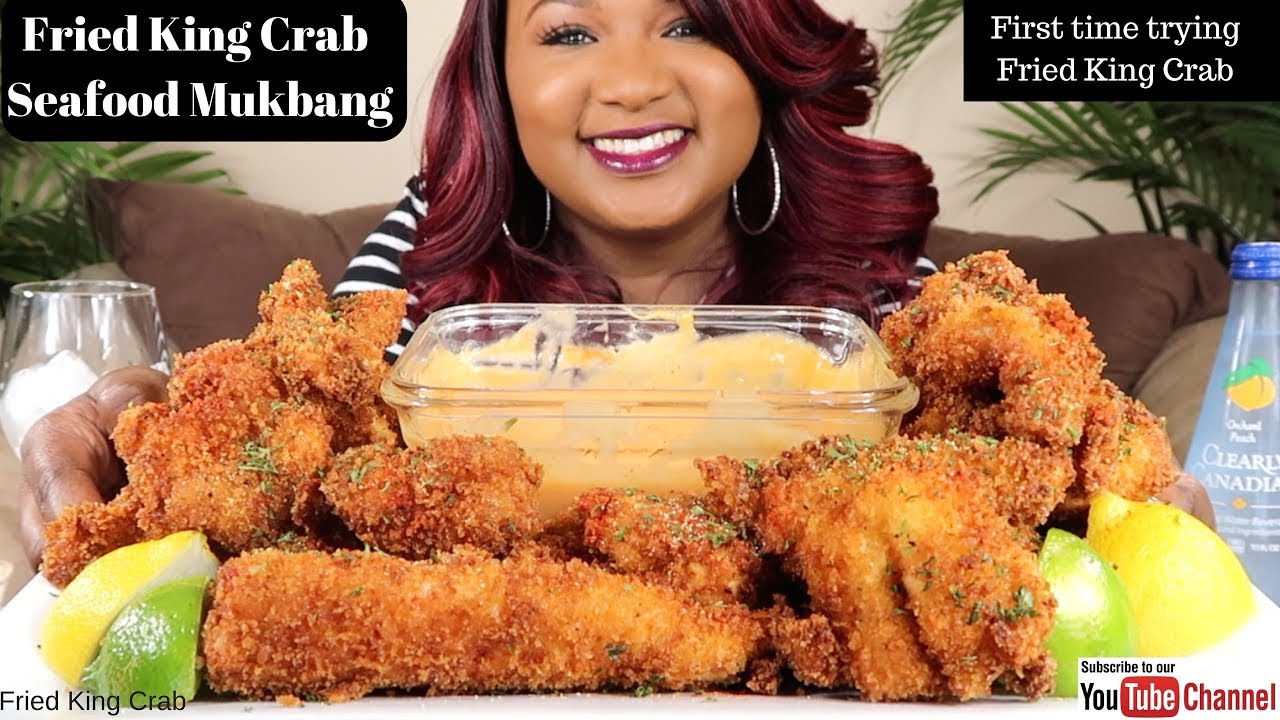FRIED SEAFOOD MUKBANG  ( DEEP FRIED KING CRAB ) Seafood Boil