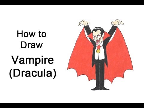 Cartoon Vampire Drawing - How To Draw A Cartoon Vampire Step By Step