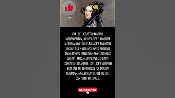 The Pioneer of Computer Programming #Ada Lovelace #ComputerHistory #WomenInSTEM