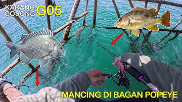 Ikan Okek Disini Cuma Ada Size SUPER‼️Mancing Di Bagan Popeye Karang Gosong G05 || Mancing Gaes