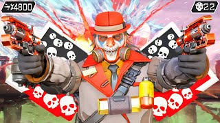 AMAZING CAUSTIC 22 KILLS \& 4800 DAMAGE IN JUST ONE GAME (Apex Legends Gameplay)