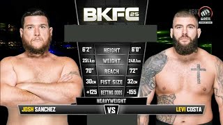 Леви Коста в первом раунде уложил нокаутом Джоша Санчеза. Bare Knuckle FC