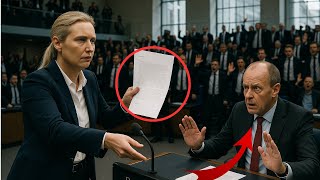 Alice Weidel konfrontiert Friedrich Merz im Bundestag – Das Dokument, das alles veränderte