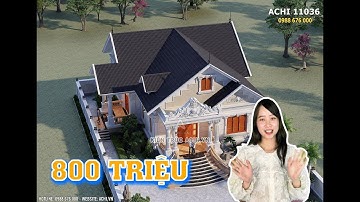 THIẾT KẾ NHÀ 1 TẦNG CẤP  4 MÁI  THÁI KIẾN TRÚC TÂN  CỔ  ĐIỂN  | NHÀ ĐẸP ACHI