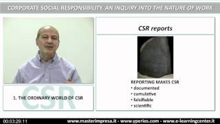 Video course on CSR: 1. THE ORDINARY WORLD OF CSR