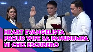 HEART EVANGELISTA PROUD WIFE SA PANUNUMPA NI CHIZ ESCUDERO BILANG SENATE PRESIDENT