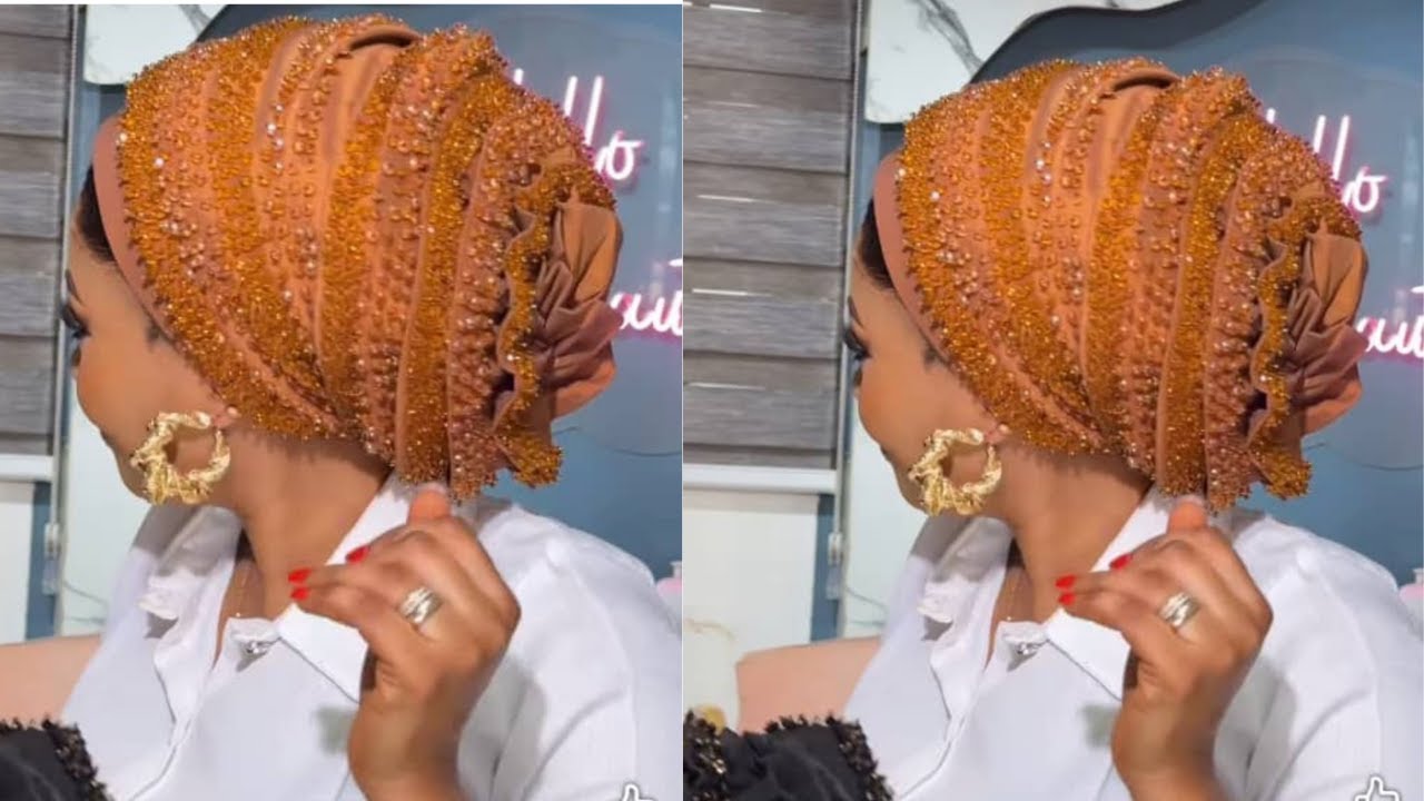 How To Make Beaded Turban Cap Base//How To Embellish Your Turban With Crystal Beads.