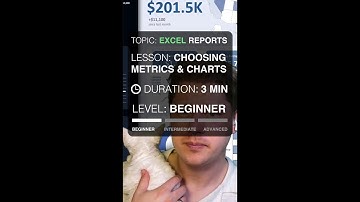 Choosing charts & metrics for your Excel report