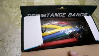 resistance bands unboxing and review  فتح علبة حبل المقاومة و نظرة شاملة على المنتج