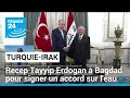 Recep tayyip erdogan  bagdad pour signer un accord de coopration sur les ressources en eau