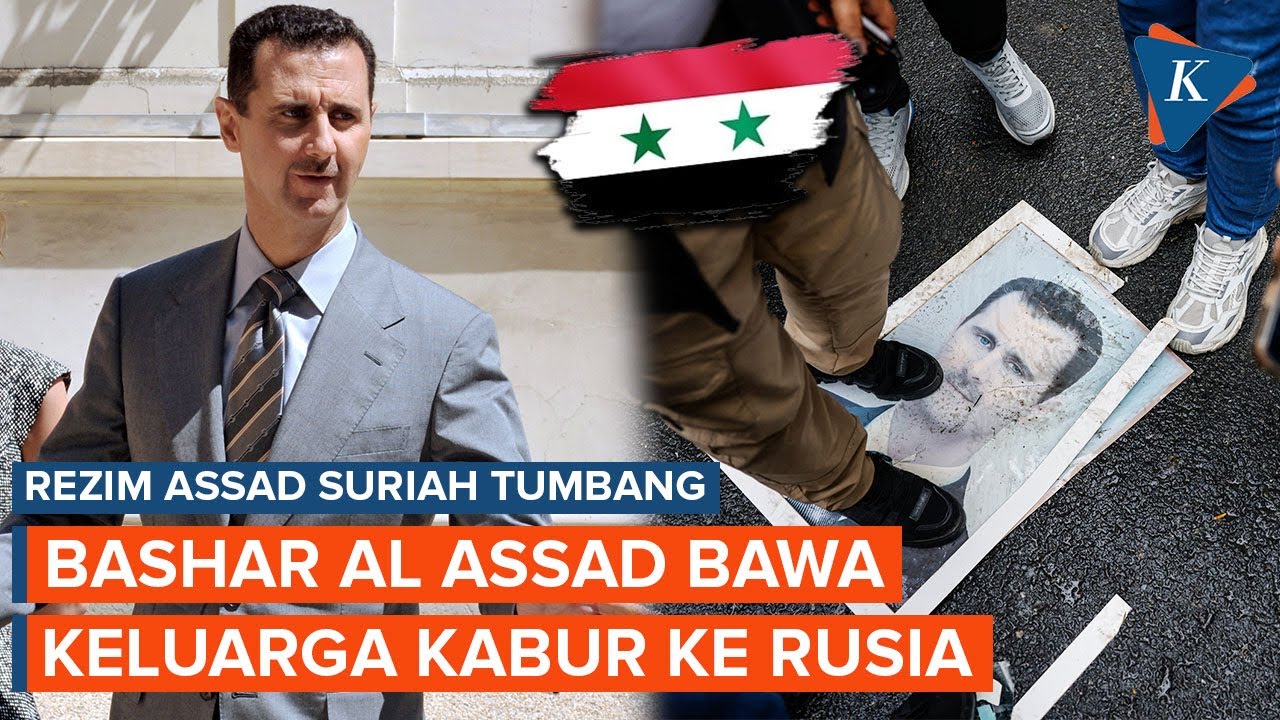 Rezim Assad Didepak Pemberontak HTS, Presiden Suriah Bashar Al Assad Boyong  Keluarga Kabur ke Rusia