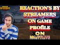 Reaction by streamers on game profile ❤️👍| PUBG MOBILE | MG4YTLIVE