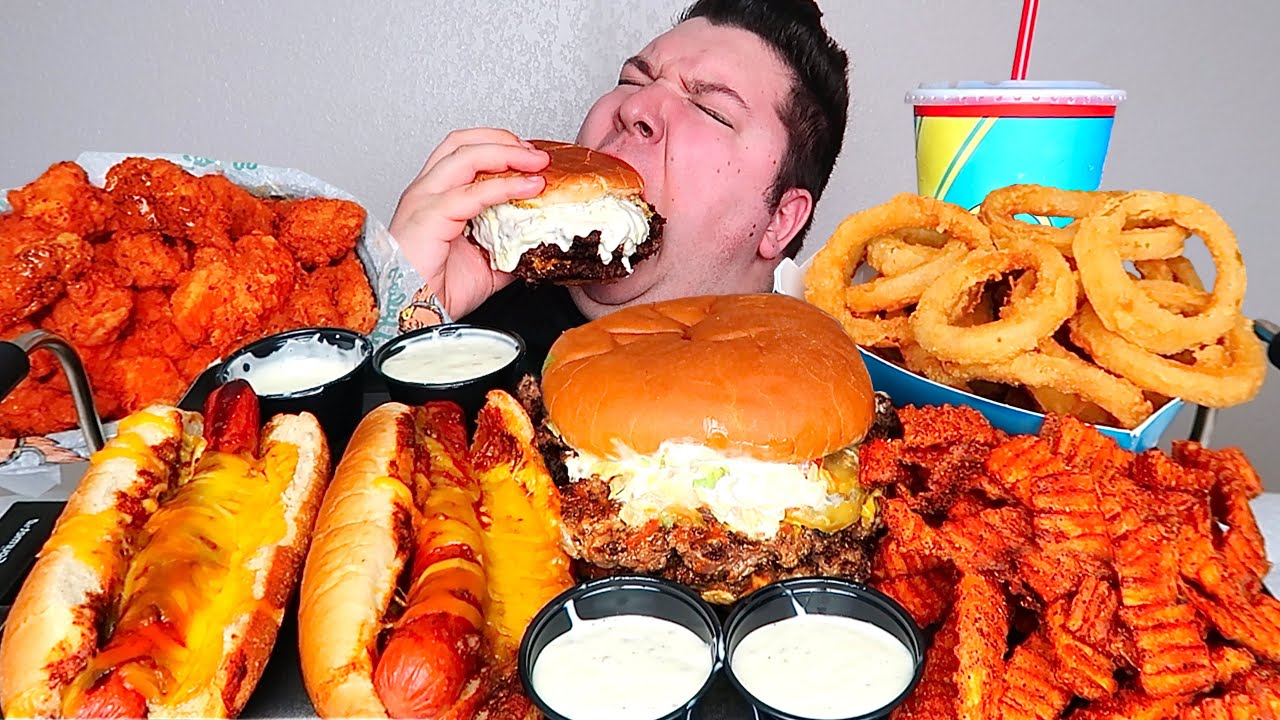 Лучший бургер, который я когда-либо ел • Fatburger • MUKBANG