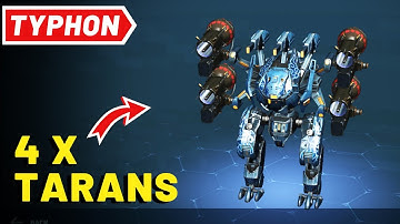 Typhon with 4x Tarans - War Robots Gameplay Highlights