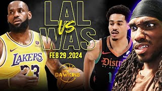 LAKERS FAN REACTS TO Los Angeles Lakers vs Washington Wizards Full Game Highlights February 29, 2024