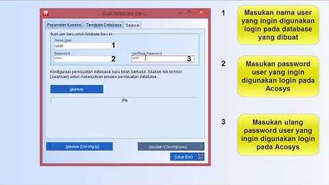 Cara membuat database di Acosys v4