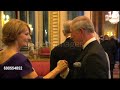 The prince of wales and the duchess of cornwall greet the king and crown princess of romania