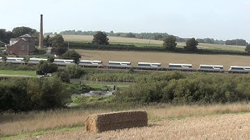 DB Schenker Class 59 passes Crofton Pumping Station with a loaded Stone Train 25.09.13