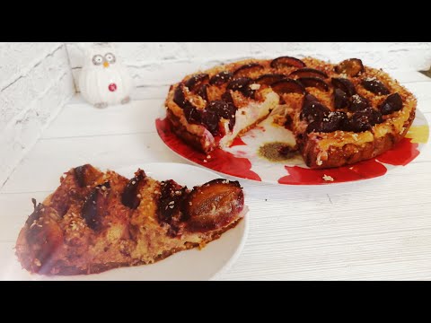 ПП тарт со сливой и рикоттой, простой и ПОЛЕЗНЫЙ десерт! Proper nutrition plum and ricotta tart