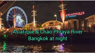 Asiatique & Chao Phraya River at night