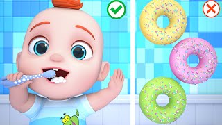 No No Donuts! Brush Your Teeth | Toothbrush Song | Leo Nursery Rhymes & Kids Songs