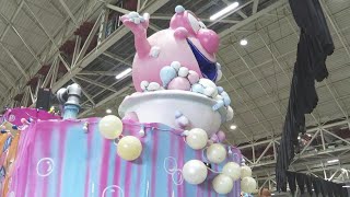 Inside the Bacchus den of floats