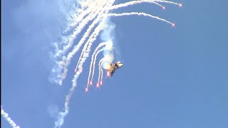 Famous F-22 Raptor Demo with FLARES! And USAF Heritage Flight 2023 Wings Over Wayne Profile
