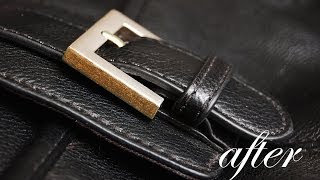 How to add gold sparkle to a silver buckle bag | DIY