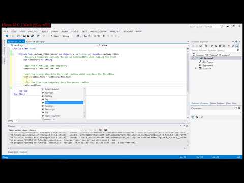 How to swap 2 elements in Visual Basic (Visual Studio 2012)