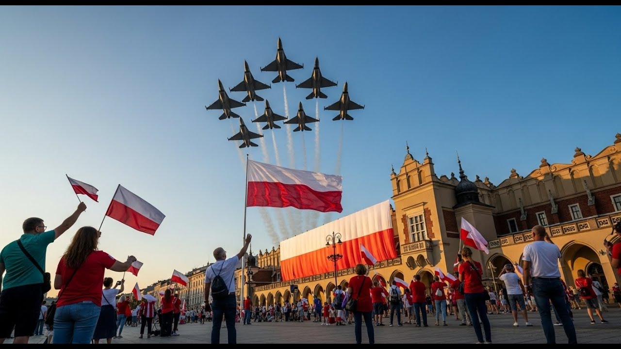 Trump Honors Fallen Polish Pilot with Stunning Fighter Jet Flyover for ...