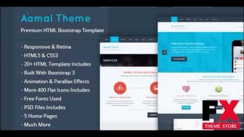 Preview Aamal - Premium HTML Template TFx SiteTemplates