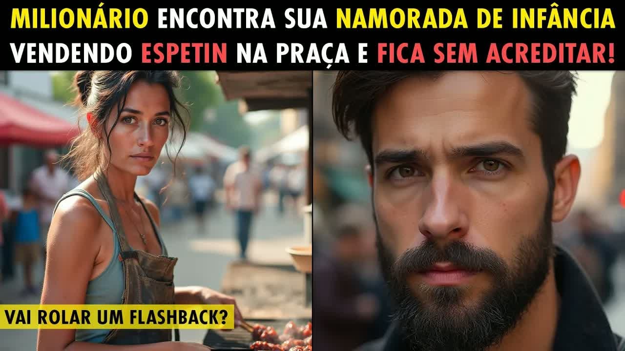 MILIONÁRIO ENCONTRA SUA NAMORADA DE INFÂNCIA VENDENDO ESPETIN NA PRAÇA E FICA SEM ACREDITAR!