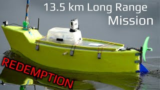 Long Range Autonomous R/C Boat Waypoint Mission - 13.5 km