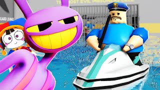 JAX Saves POMNI From The WATER BARRY'S PRISON RUN in Roblox!