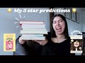 books i predict will be 5 stars 🌟🫶🏽📚booktok,￼ memoirs, literary fiction + more!￼