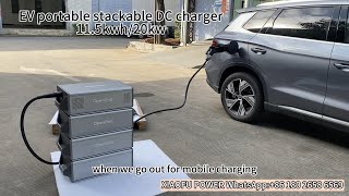 Stacked ev charger for mobile rescue services