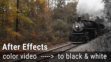 After Effects - Convert color video to black and white