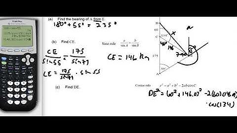 Mathematics Standard Level Mock Exam P2: Question 9 - Bearings and Speed