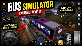 🚌 Bus Simulator Gameplay in Heavy Rain 🌧️ | Extreme Driving Challenge!