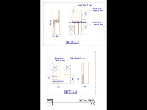 ARCHICAD DOOR WINDOW  DETAILING Gambar  Kerja Pintu 