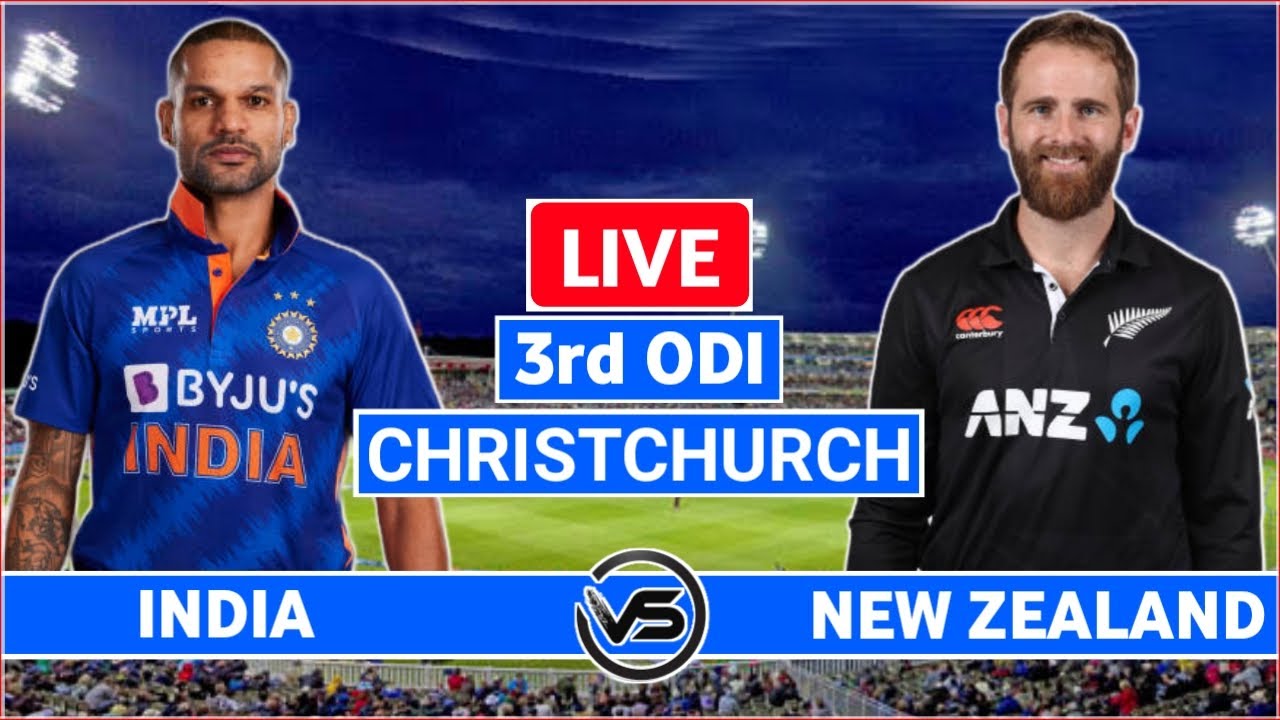 India vs New Zealand 3rd ODI Live IND vs NZ 3rd ODI Live Scores and Commentary