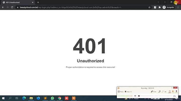 Lỗi 401 unauthorized access is denied due to invalid credentials
