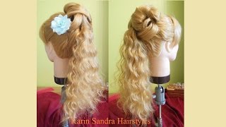 Romantic hairstyle with curls | Wedding Prom Bridal hairstyle | Curly updo | Wedding updo Romantic hairstyle with curls | Wedding Prom Bridal hairstyle | Curly updo | Wedding updo