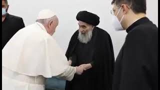 ?بالفيديو  اللحظات الأخيرة من لقاء المرجع الأعلى السيد علي السيستاني مع البابا فرنسيس ☟تٌَحَـتْ☟