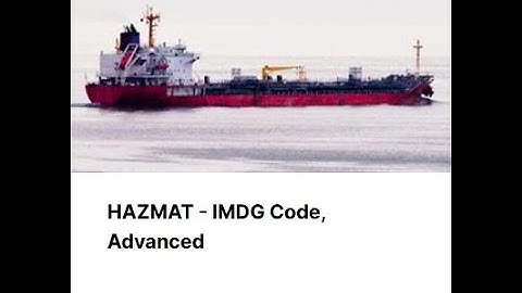 0151-HAZMAT - IMDG Code, Advanced