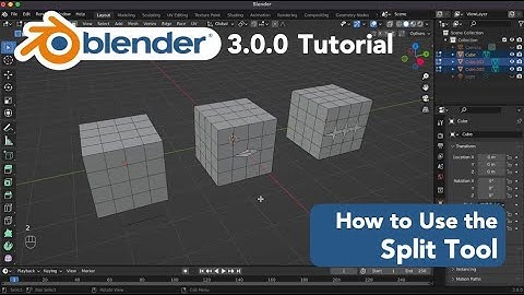 How to Use the Split Tool in Blender 3.0.0