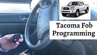 how to program a toyota tacoma remote key fob 2003 - 2015 diy tutorial