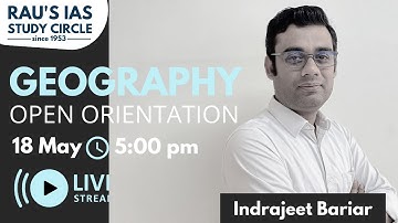 Geography Optional | Open Orientation Session | UPSC CSE 2024  | Rau